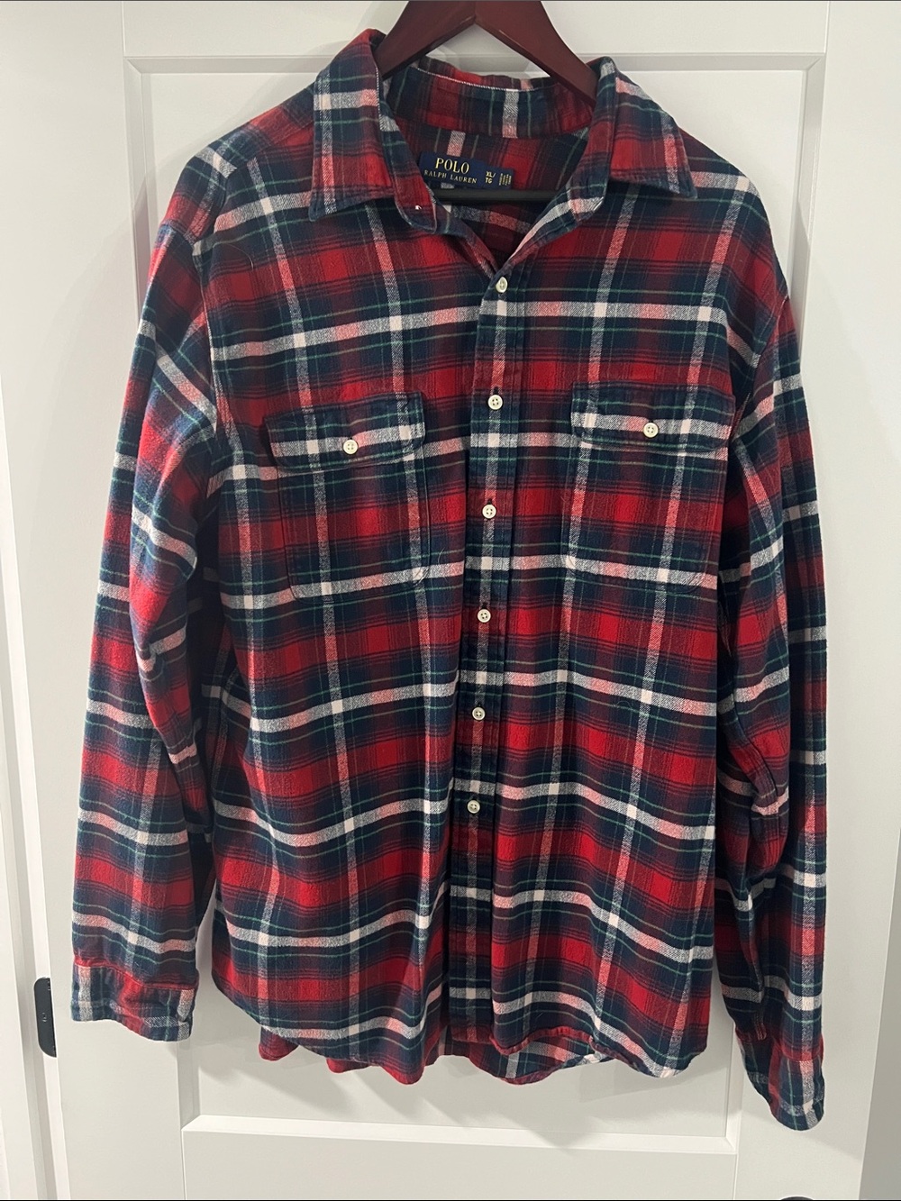 Polo by Ralph Lauren Red & Navy Plaid Button-Down Shirt